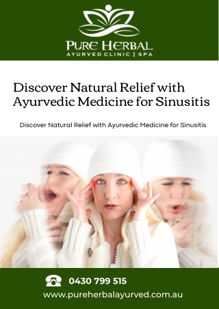 Discover Natural Relief with Ayurvedic Medicine for Sinusitis