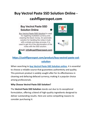 Buy Vectrol Paste SSD Solution Online - cashfliperzspot