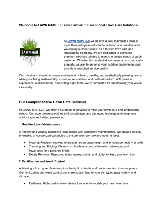 LAWN MAN LLC