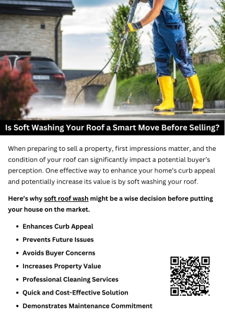 Is Soft Washing Your Roof a Smart Move Before Selling?