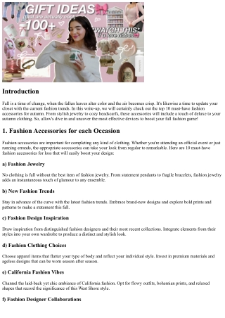 10 Must-Have Fashion Accessories for Autumn