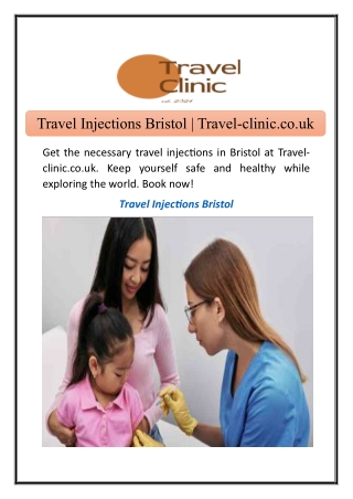 Travel Injections Bristol | Travel-clinic.co.uk