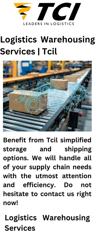 Logistics Warehousing Services  Tcil