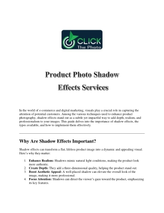 Product Photo Shadow