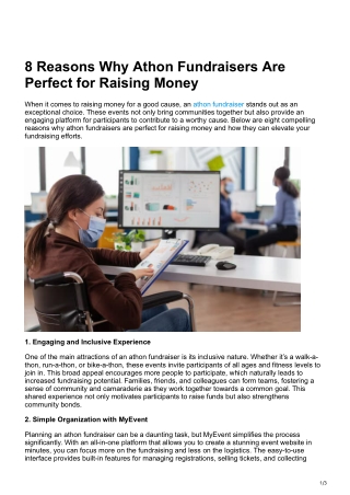 8 Reasons Why Athon Fundraisers Are