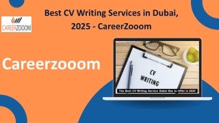 Best CV Writing Services in Dubai, 2025 - CareerZooom