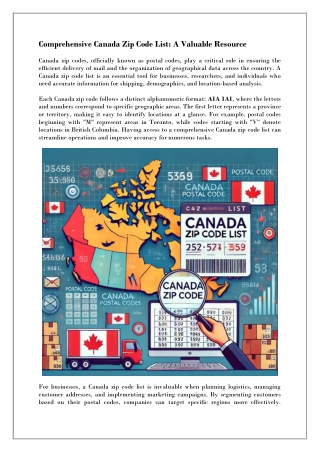 Search Canadian Zip Codes with Ease