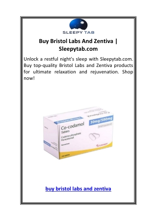 Buy Bristol Labs And Zentiva  Sleepytab.com