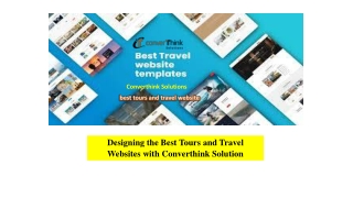 Designing the Best Tours and Travel Websites