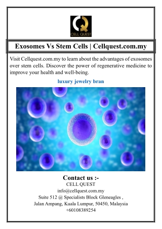 Exosomes Vs Stem Cells