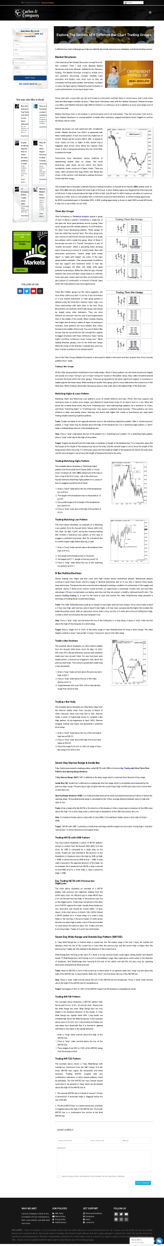 Explore The Secrets of 6 Different Bar Chart Trading Groups
