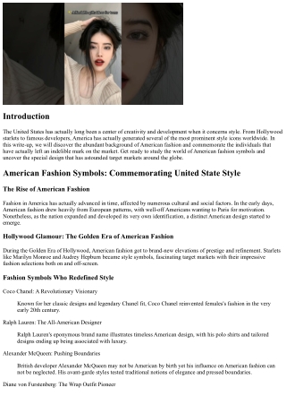 American Fashion Icons: Commemorating U.S. Style