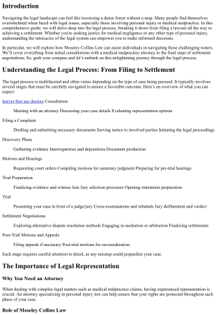 “Understanding the Legal Process: From Filing to Settlement”