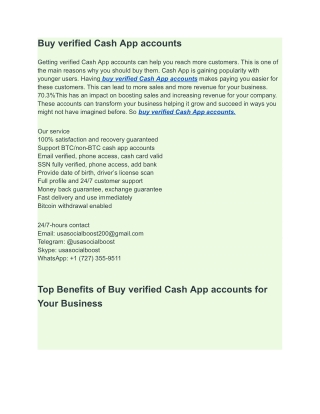 Buy verified Cash App accounts