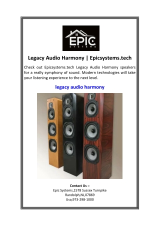 Legacy Audio Harmony | Epicsystems.tech
