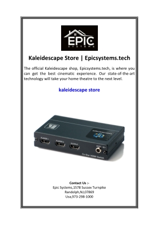 Kaleidescape Store | Epicsystems.tech