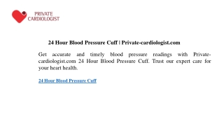 24 Hour Blood Pressure Cuff Private-cardiologist.com