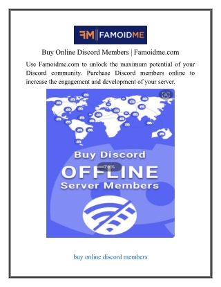 Buy Online Discord Members  Famoidme