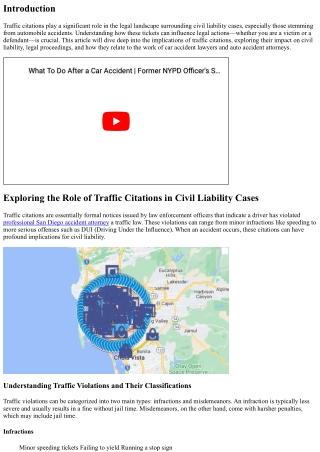 “Exploring the Role of Traffic Citations in Civil Liability Cases”