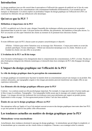 L'impact du design graphique sur l'efficacité de la PLV