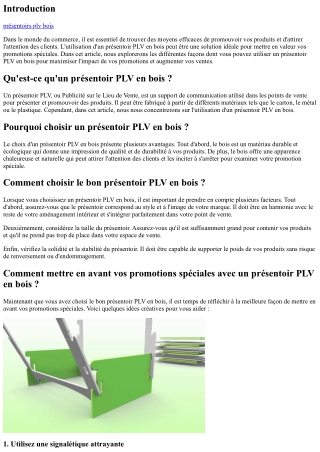 Comment utiliser un présentoir PLV en bois pour mettre en avant vos promotions s
