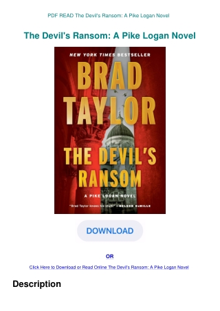 PDF READ The Devil's Ransom A Pike Logan Novel