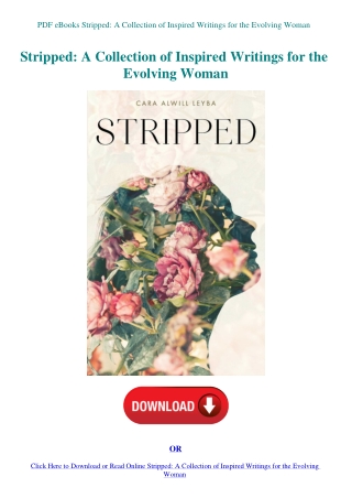 PDF eBooks Stripped A Collection of Inspired Writings for the Evolving Woman 