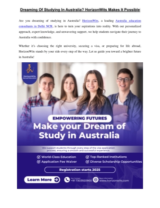 Australia Education Consultants in Delhi NCR – HorizonWits