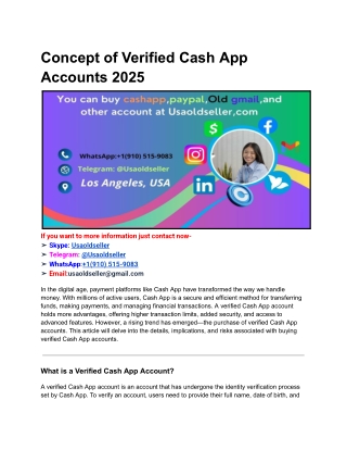Concept of Verified Cash App Accounts 2025