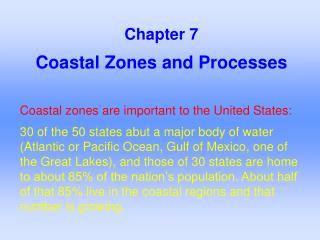 Coastal Zones and Processes