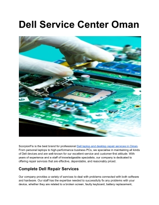 Dell Service Center Oman