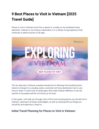9 Best Places to Visit in Vietnam [2025 Travel Guide]