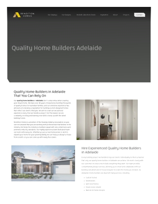 Quality Home Builders Adelaide