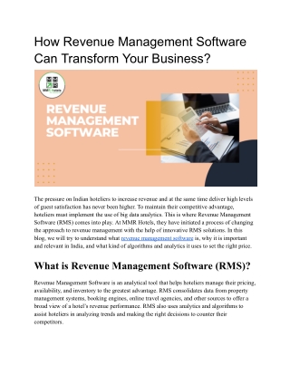 Revenue Management Software