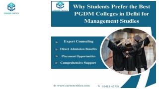 Why Students Prefer the Best PGDM Colleges in Delhi for Management Studies
