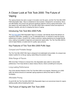 Tick Tock 2000