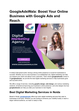 GoogleAdsWala: Boost Your Online Business with Google Ads and Reach .