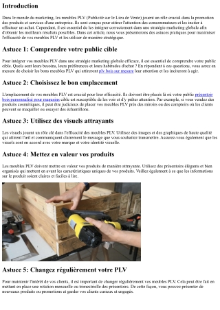 Des astuces pour intégrer vos meubles PLV dans une stratégie marketing globale