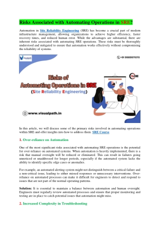 Site Reliability Engineering - Site Reliability Engineering Training
