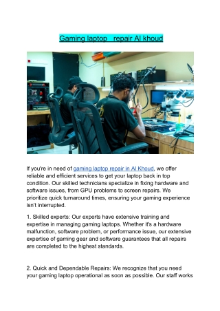 Gaming laptop   repair Al khoud
