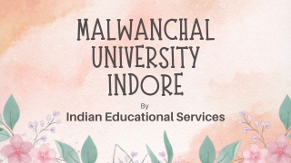 Malwanchal University Indore