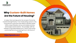 Why Custom-Built Homes