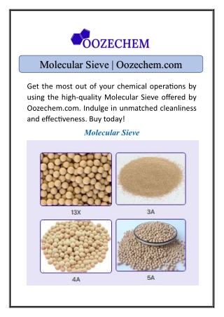 Molecular Sieve | Oozechem.com