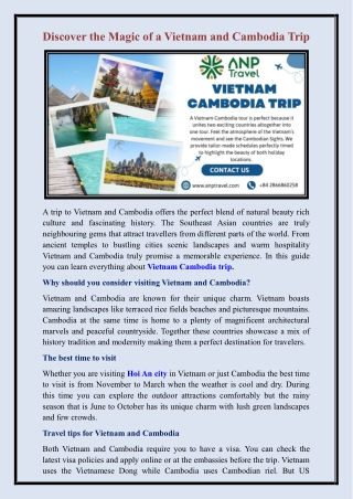 Vietnam Cambodia trip