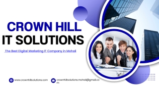 Crown Hill IT Solutions- Where Quality Meets Affordability in Digital Marketing