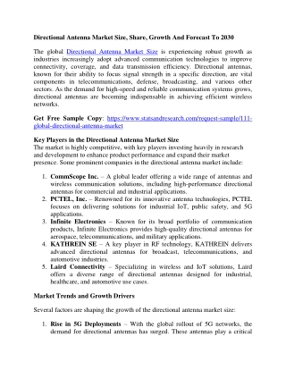 Directional Antenna Market Size