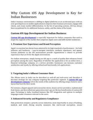 Why Custom Web Application Development is key to success