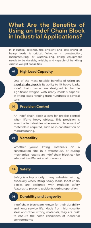 What Are the Benefits of Using an Indef Chain Block in Industrial Applications?