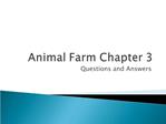 Animal Farm Chapter 3
