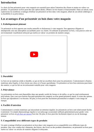 Les avantages d'utiliser un présentoir en bois dans votre magasin
